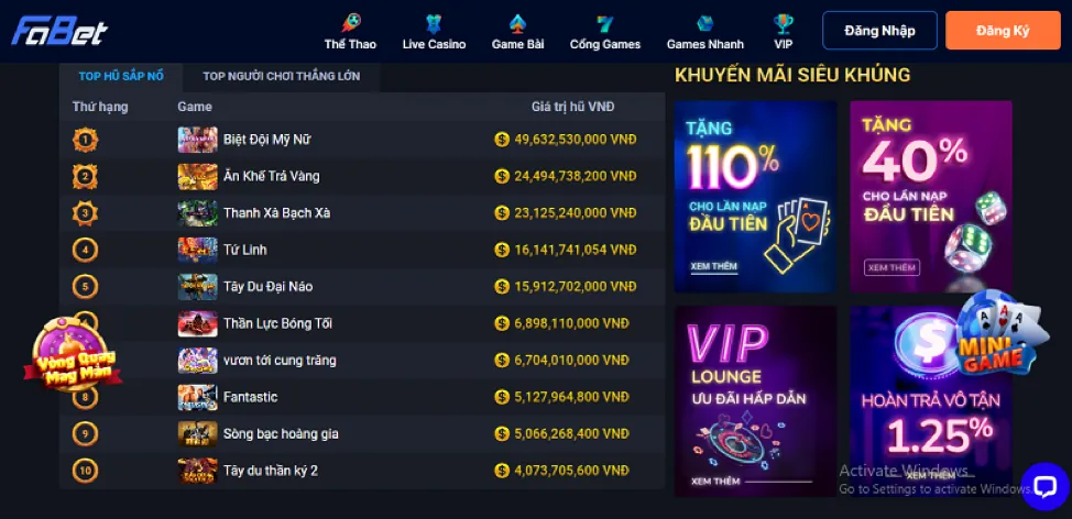 Hoàn trả casino trực tuyến fcb8 bet